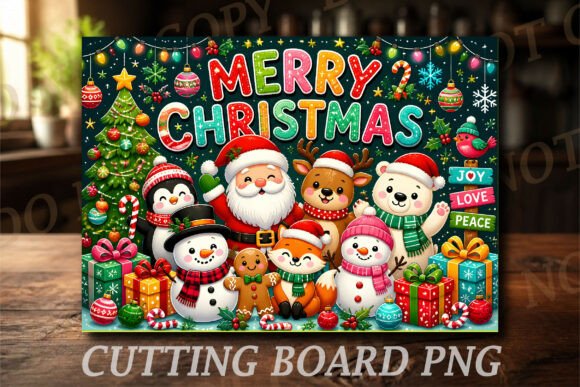 Merry Christmas Friends Cutting Board