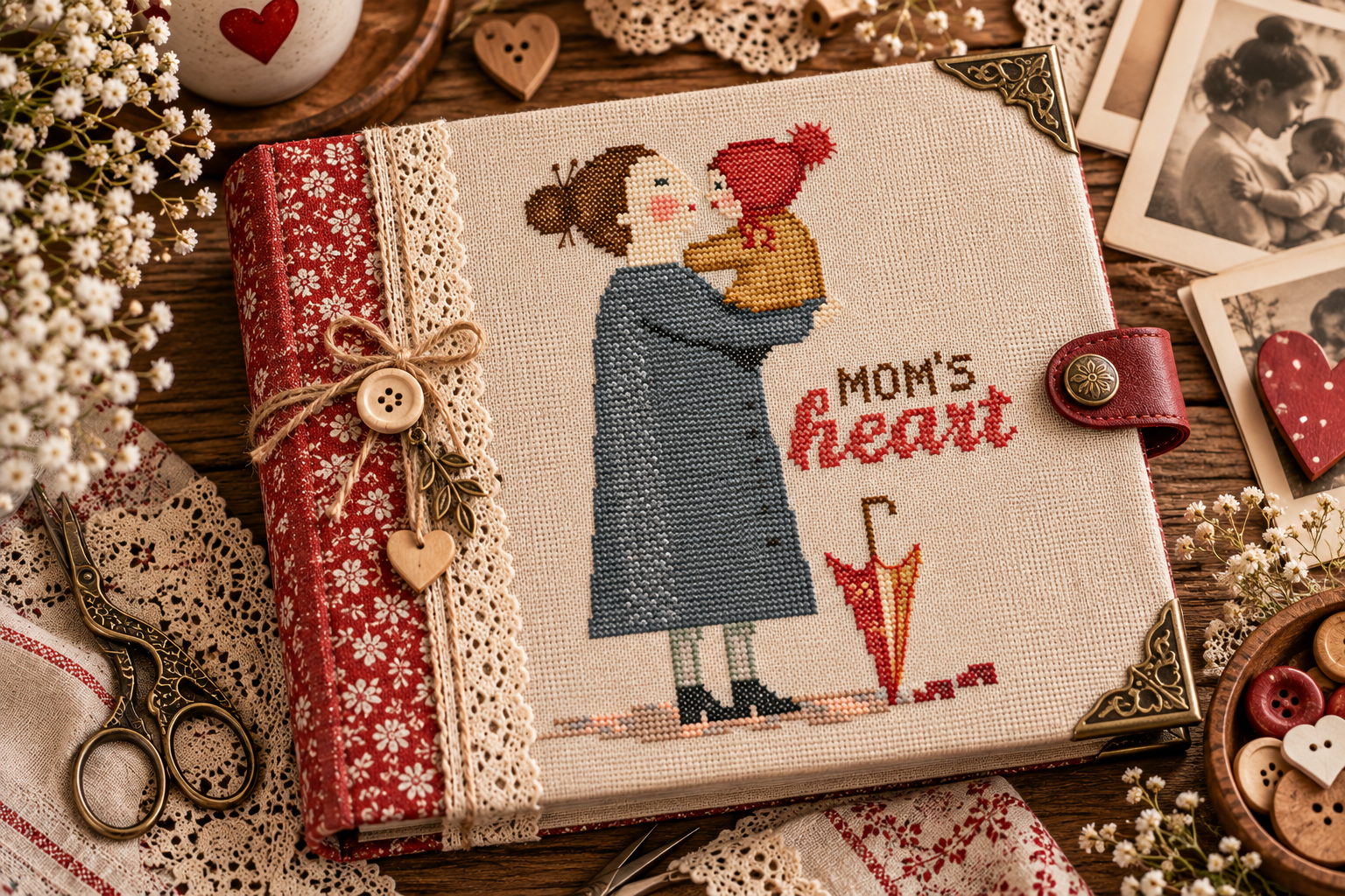 Mom’s Heart – Cross Stitch Pattern PDF B