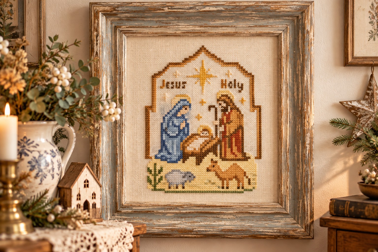 Nativity Cross Stitch Pattern PDF