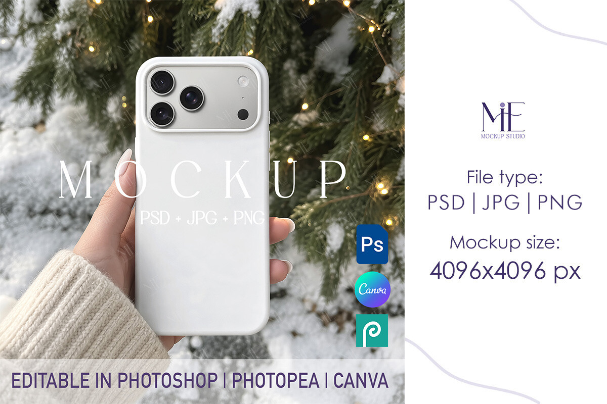 Phone Case Mockup, IPhone 17 Case Mockup