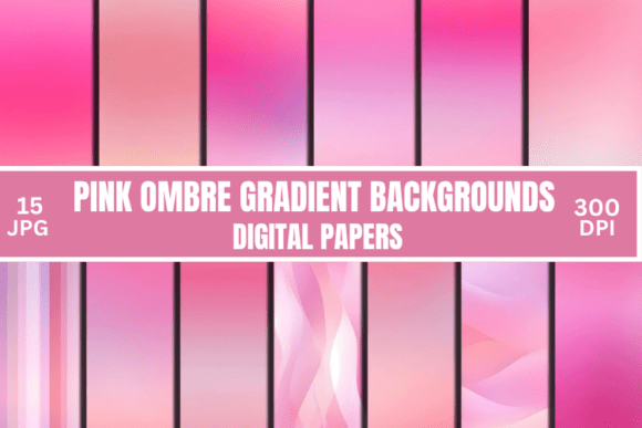 Pink Ombre Gradient Backgrounds,