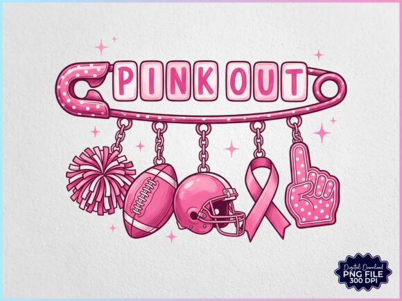 Pink out Breast Cancer Awareness PNG