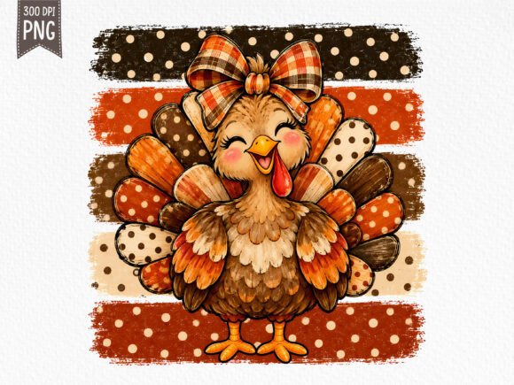 Polka Dot Turkey Thanksgiving PNG