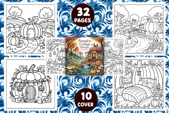 **Pumpkin Cottage Dreams Coloring Pages