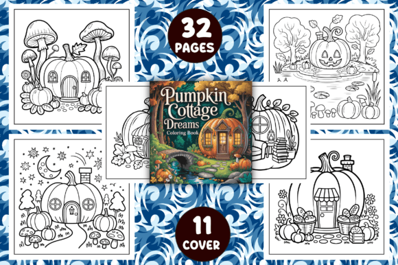 **Pumpkin Cottage Dreams Coloring Pages