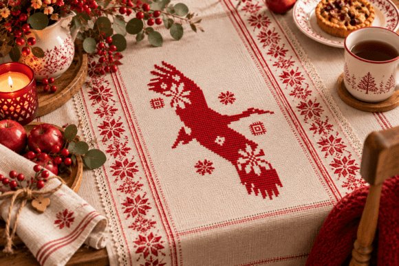 Red Bird Cross Stitch Pattern
