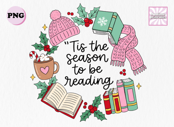 Retro Christmas Book Reading