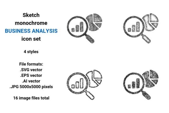 Sketch Business Analysis Icon Set