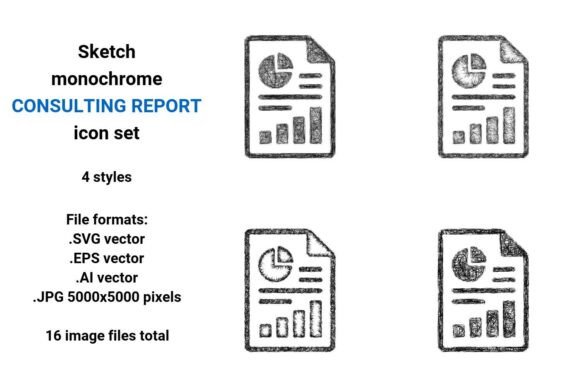 Sketch Consulting Report Icon Set
