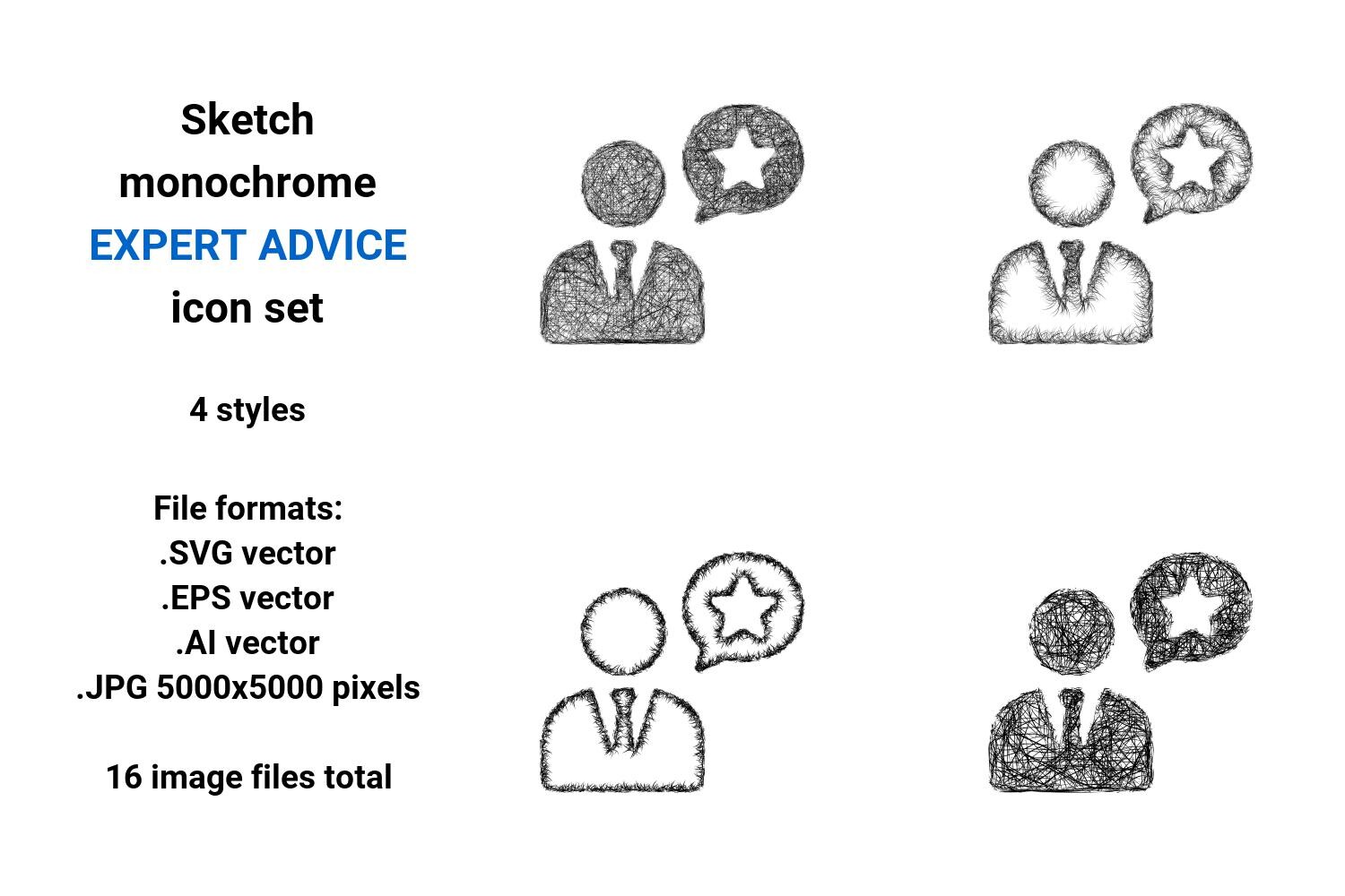 Sketch Expert Advice Icon Set