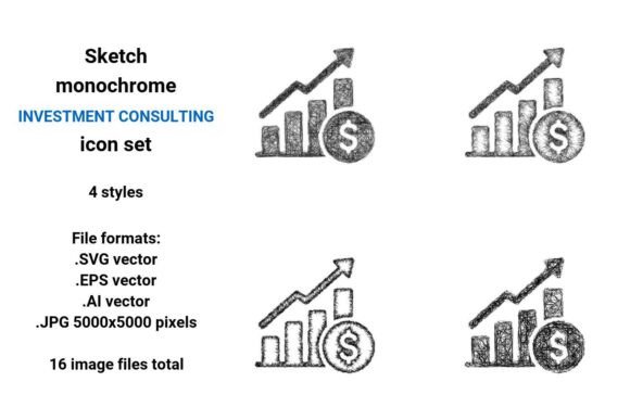 Sketch Investment Consulting Icon Set