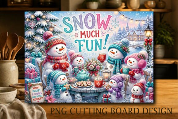Snow Much Fun Snowman Cutting Board