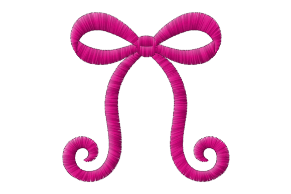 Spiral Tail Bow Machine Embroidery