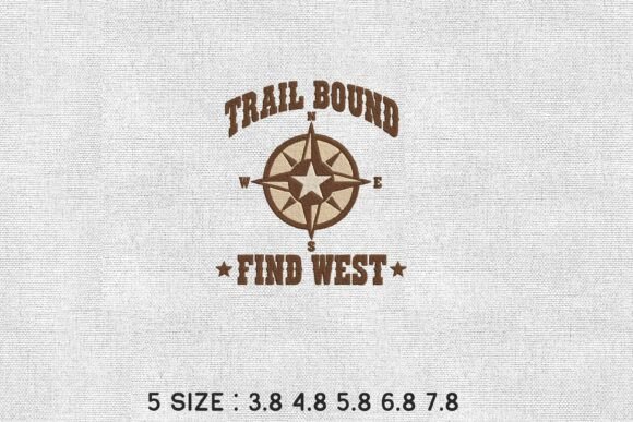 Trail Bound Western Compass Embroidery