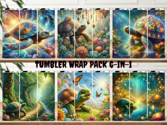 Turtles Tumbler Wrap Pack 6-in-1