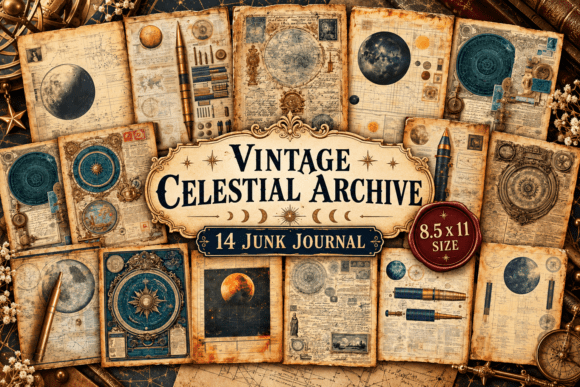 Vintage Celestial Archive Junk Journal