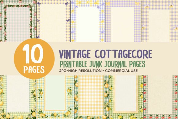 Vintage Cottagecore Junk Journal Pages