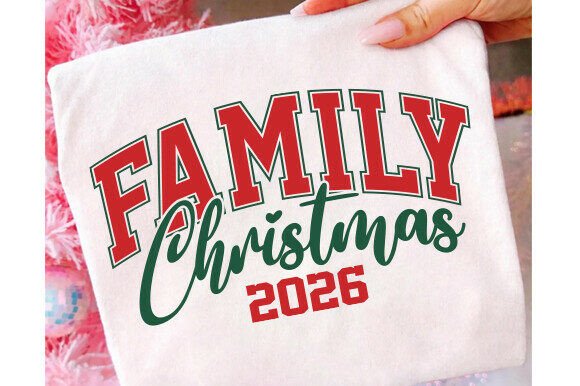 Vintage Family Christmas 2026 PNG