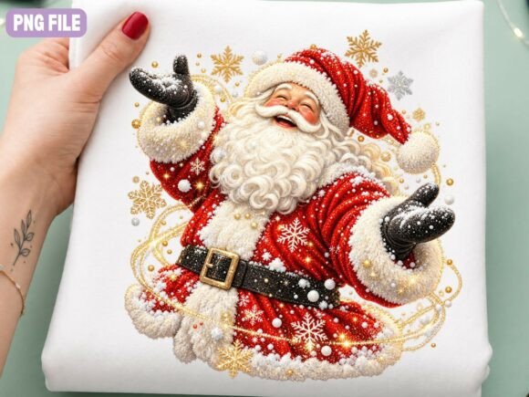 Vintage Santa Christmas PNG, Classic