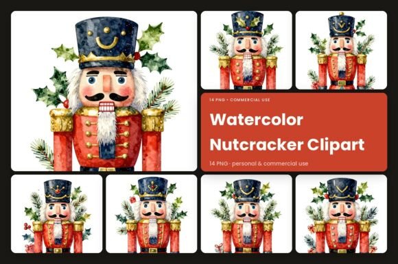 Watercolor Nutcracker Clipart