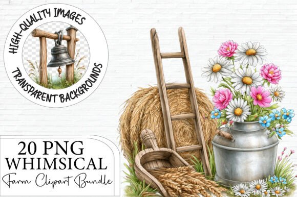 Whimsical Farm Clipart Bundle