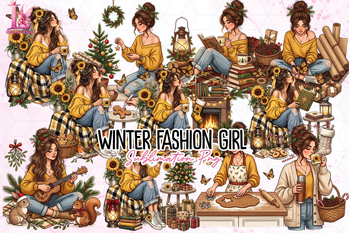 Winter Fashion Girl Clipart