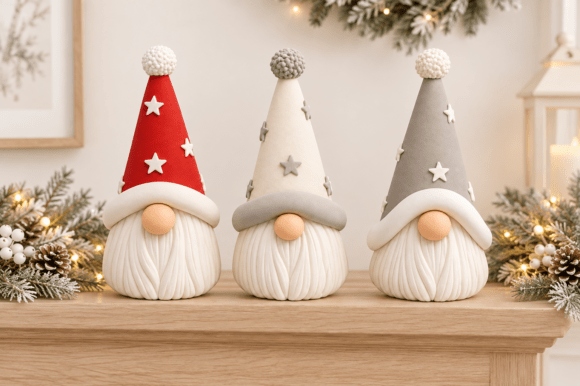 Christmas Gnome Trio STL | 3D Print Nordic Holiday Decor Files - Image 4