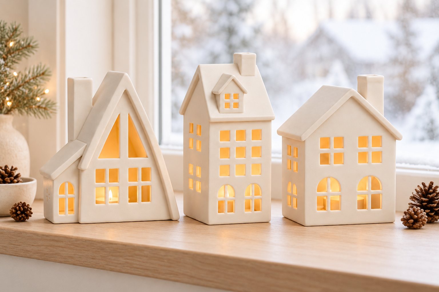3D Print STL Christmas House Lantern Set - 3 Printable Winter Village Lanterns - Image 5
