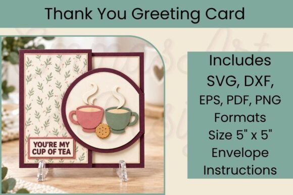 3D Thank You Card SVG