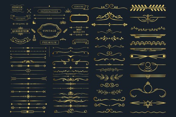 80 Hand Drawn Ornamental Frames Borders