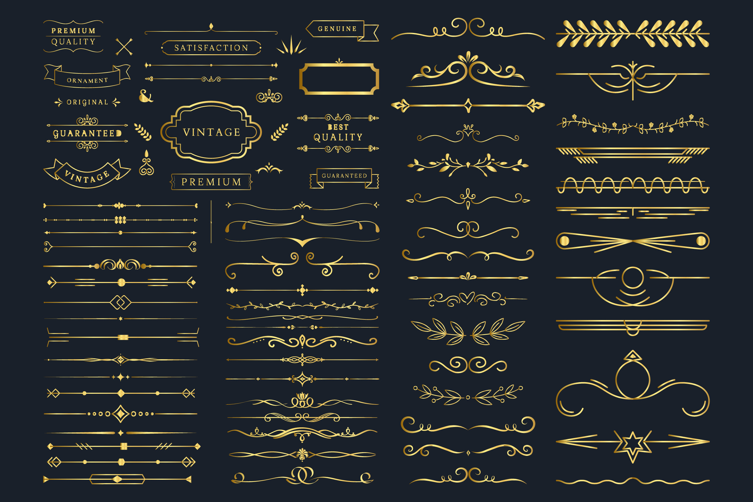 80 Hand Drawn Ornamental Frames Borders