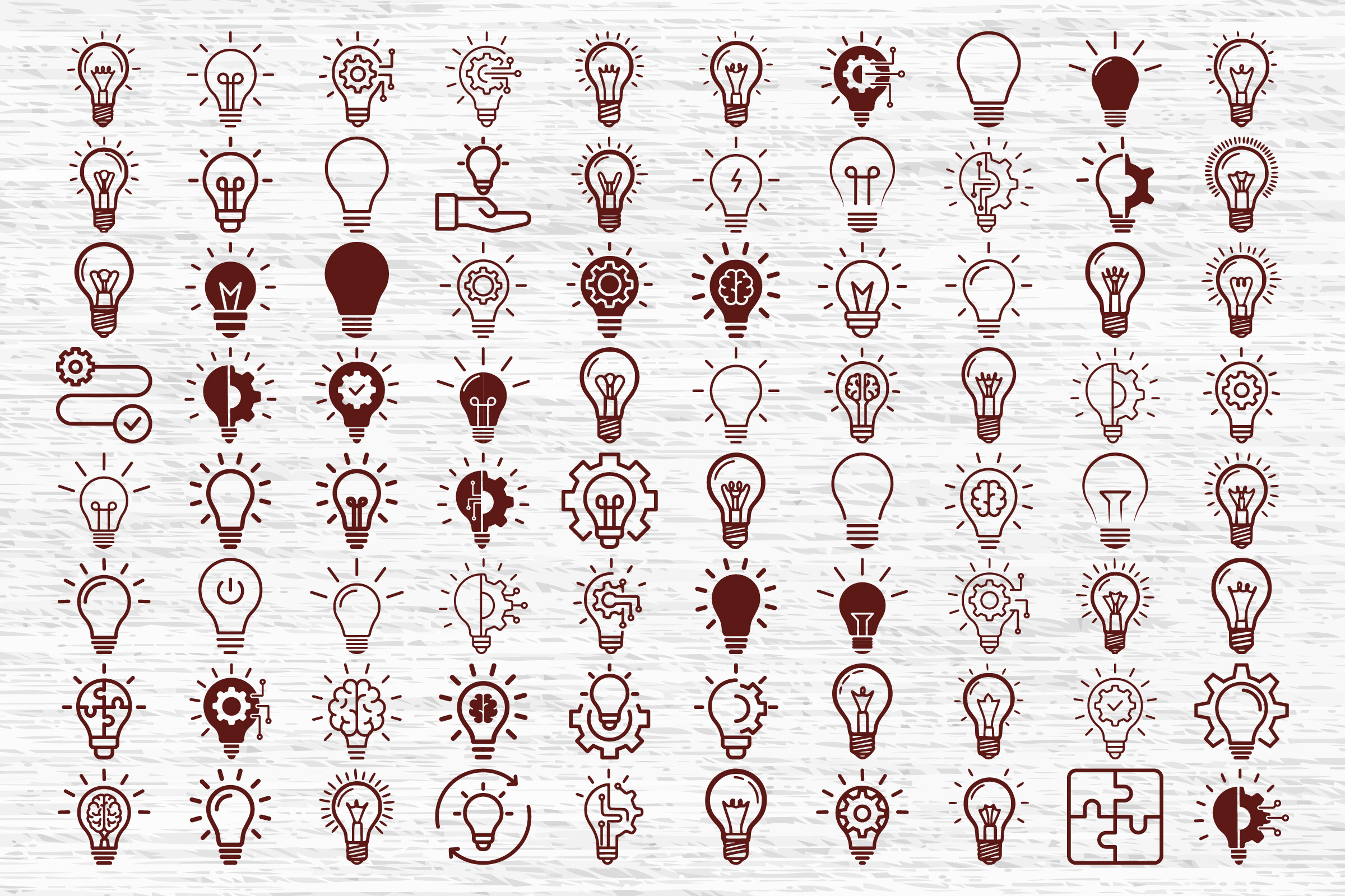 80 Light Bulb Clipart, Bulb Svg Bundle