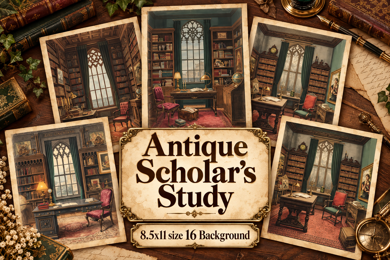 Antique Scholar’s Study Junk Journal