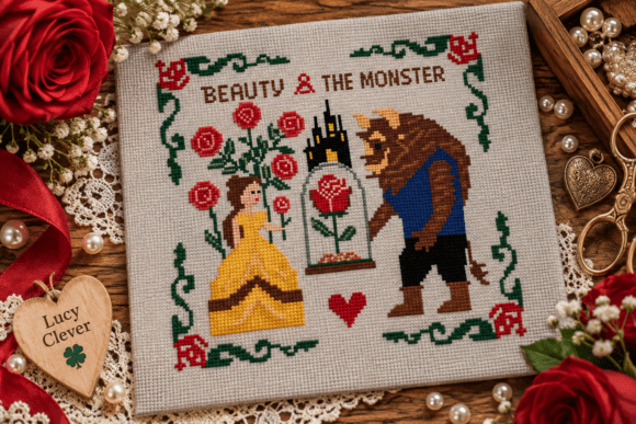 Beauty&Monster Cross Stitch Pattern PDF
