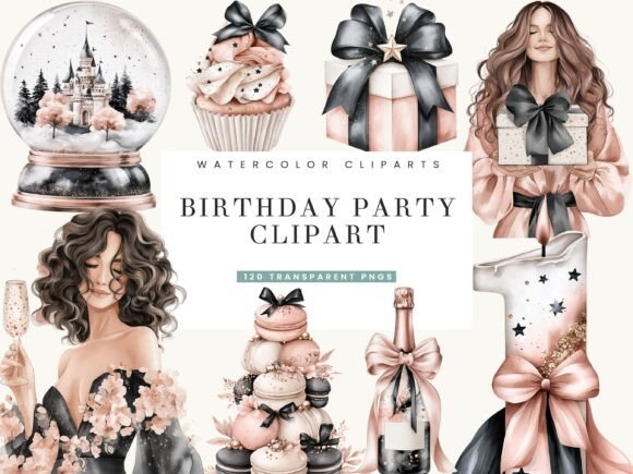 Birthday Party Clipart Bundle