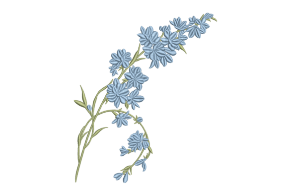 Blue Wildflower Branch