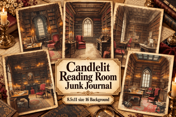 Candlelit Reading Room Junk Journal