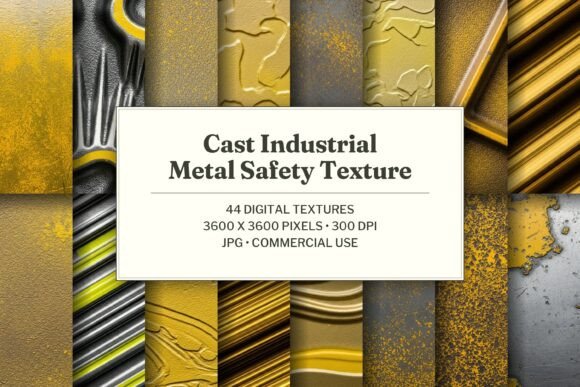 Cast Industrial Metal Safety Texture