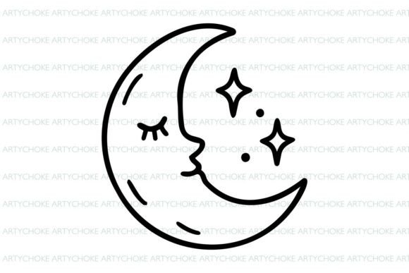 Celestial Moon SVG
