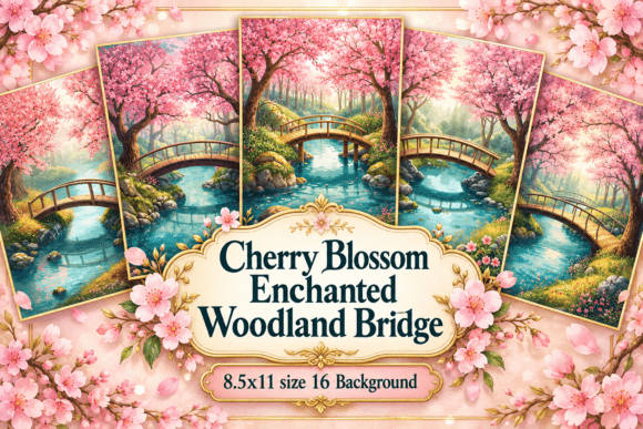 Cherry Blossom Enchanted Woodland Bridge