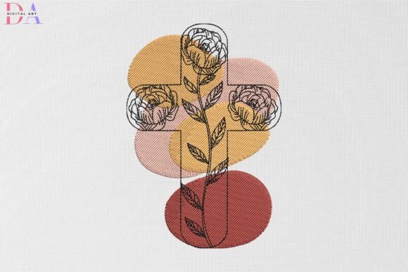 Christian Faith Floral Cross