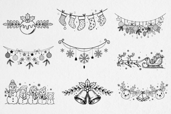 Christmas Hanging Decorations SVG Bundle