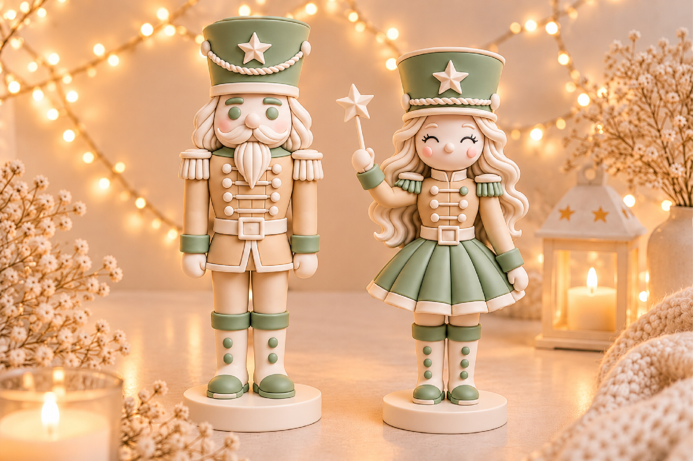 Christmas Nutcracker Couple 3D STL Model - Holiday 3D Printing Files - Image 4