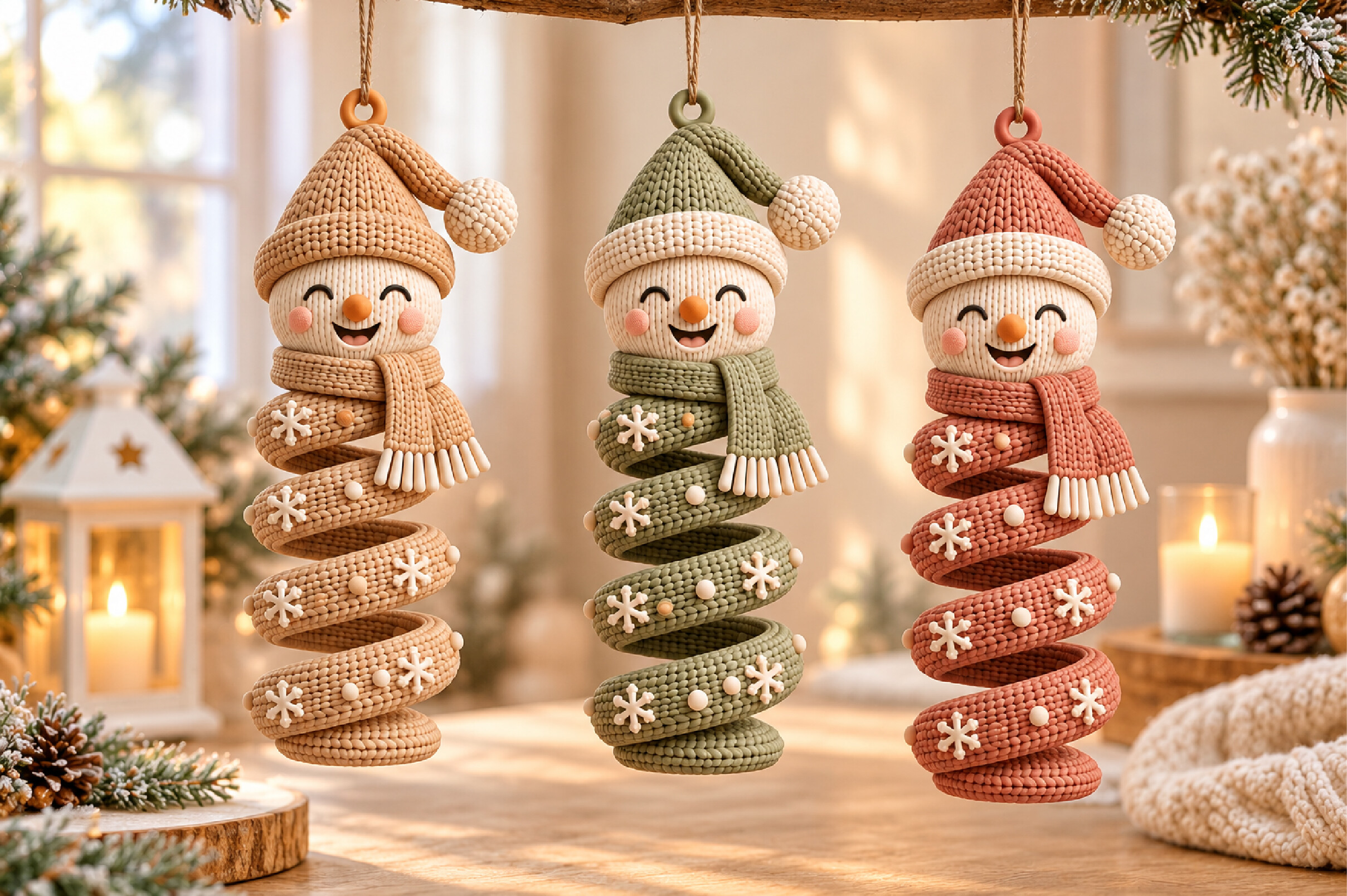 Christmas Spiral Snowman Ornament STL – 3D Printable Holiday Decor - Image 4