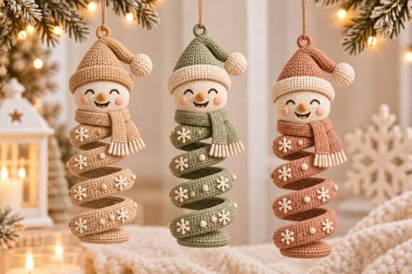 Christmas Spiral Snowman Ornament STL – 3D Printable Holiday Decor - Image 2