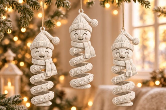 Christmas Spiral Snowman Ornament STL – 3D Printable Holiday Decor - Image 3