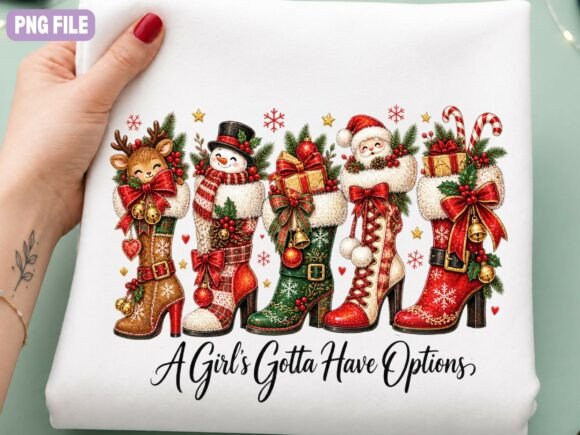 Christmas Stockings PNG, Cute Santa Snow
