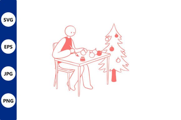 Christmas Tree Decorating Scene Graphics