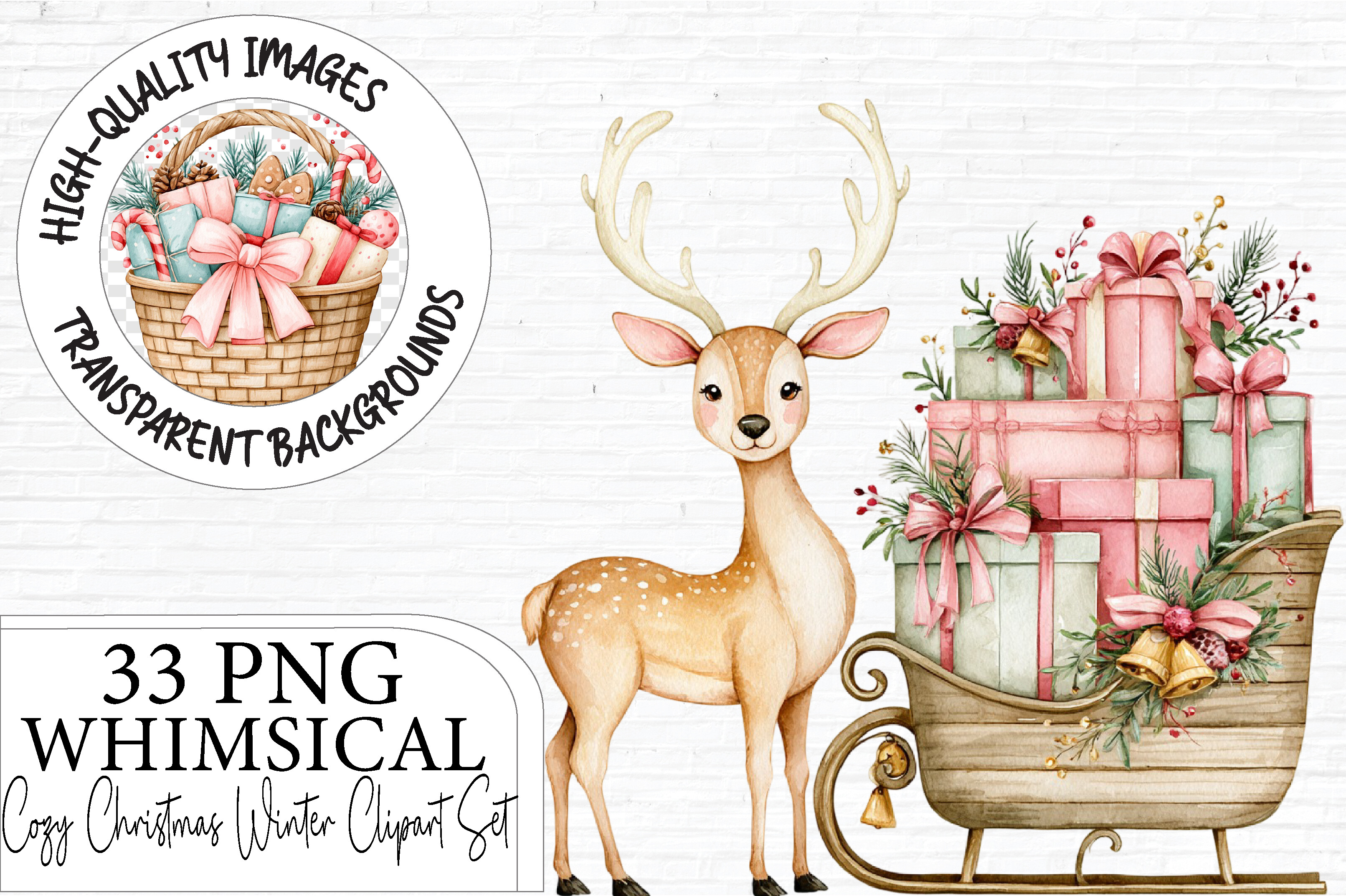 Cozy Christmas Winter Clipart PNG