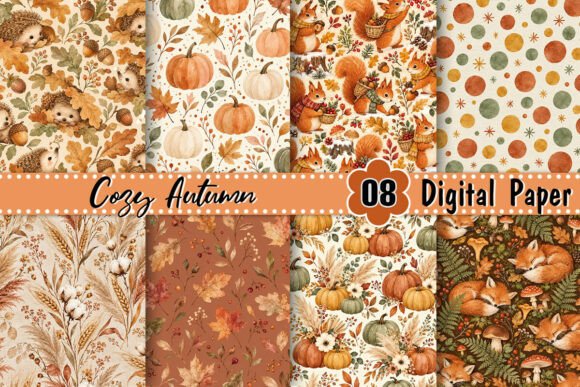 Cozy Harvest Hollow Digital Paper